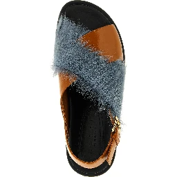 Multicolor Lamb Leather Flat Sandals