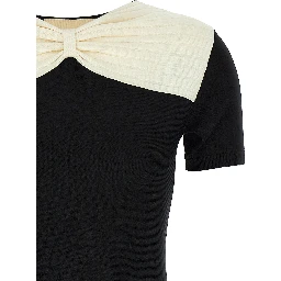 Black Viscose Short Dress