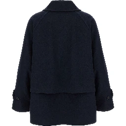 Blue Virgin Wool Coat