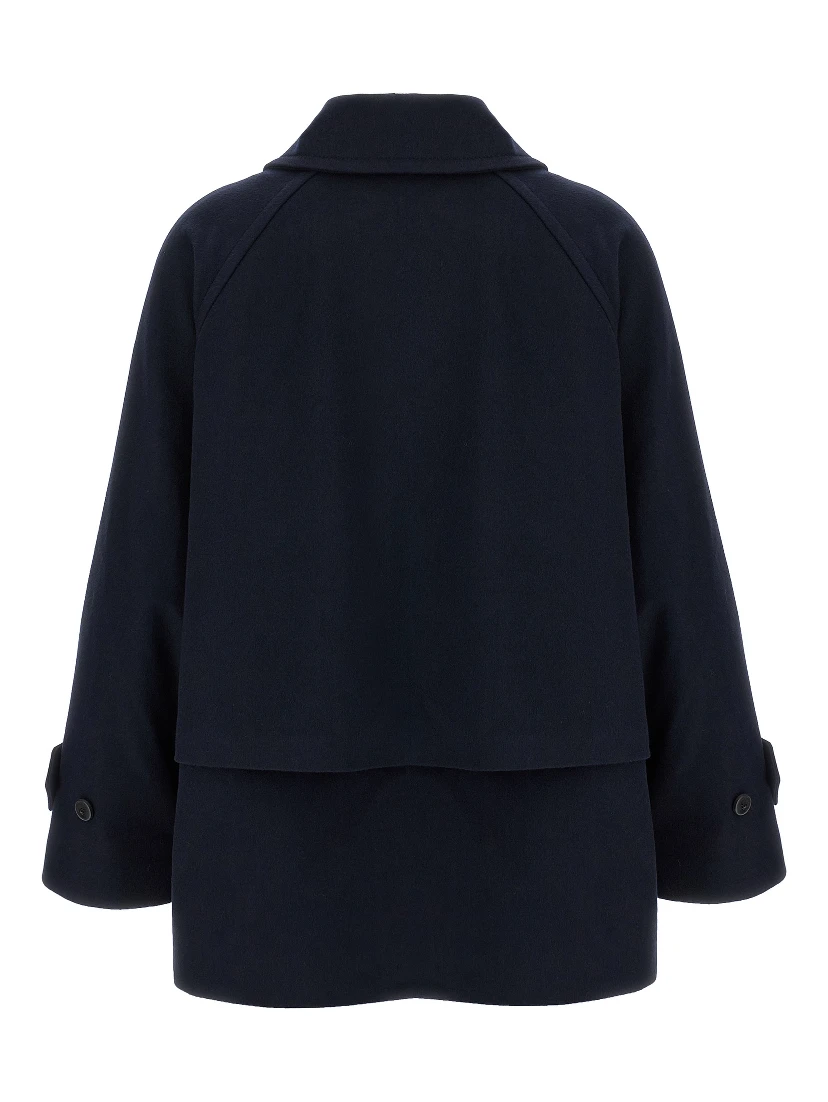 Blue Virgin Wool Coat