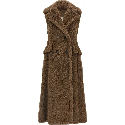 Brown Alpaca Leather Coat