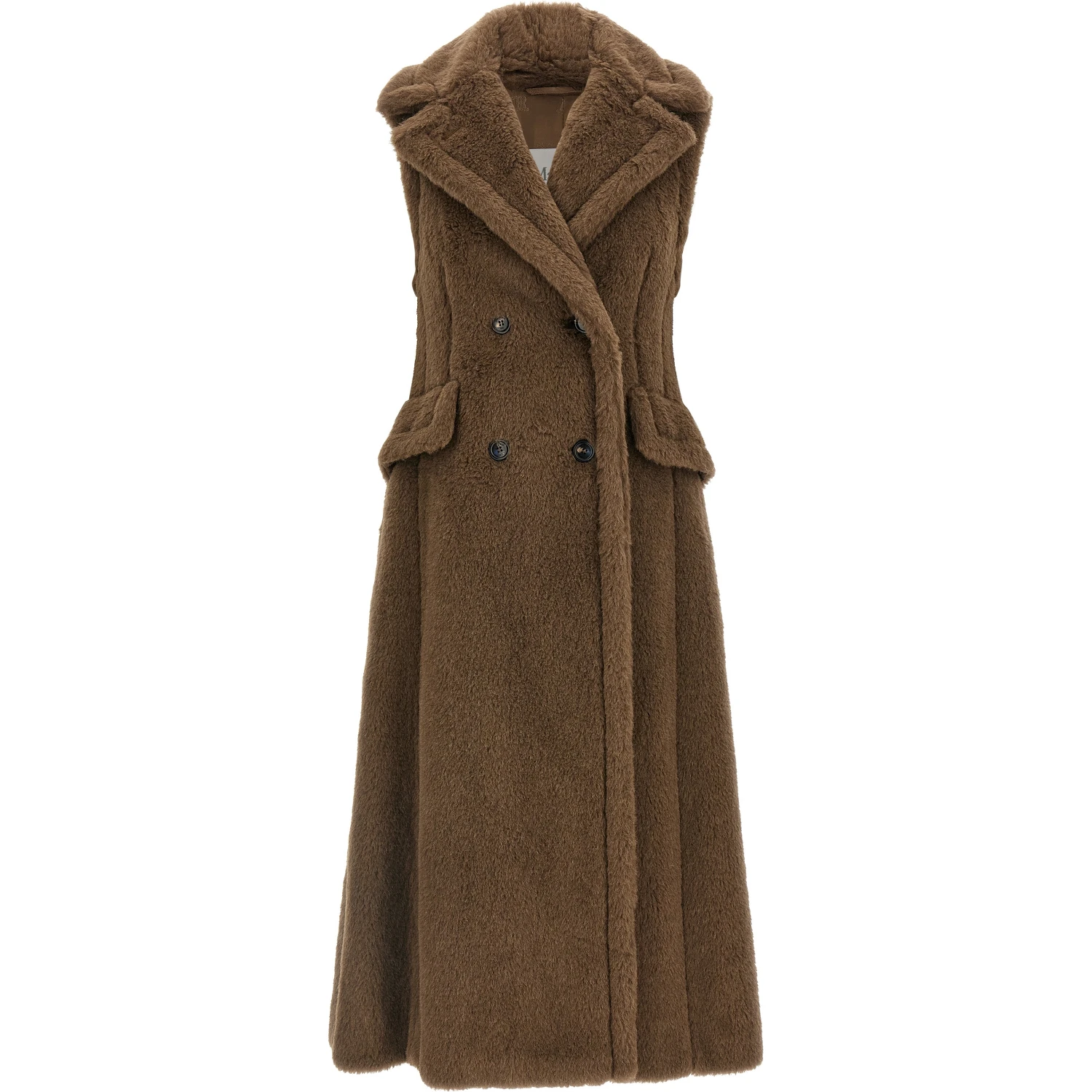 Brown Alpaca Leather Coat