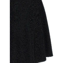 Black Viscose Short Dress