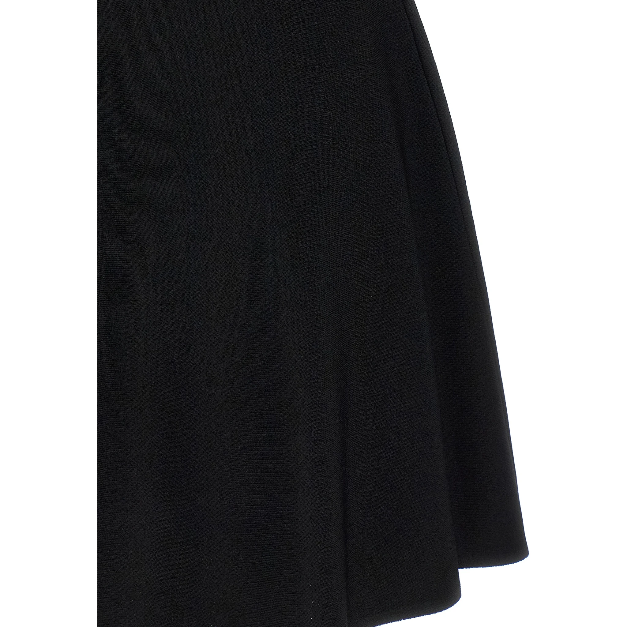 Black Viscose Short Dress