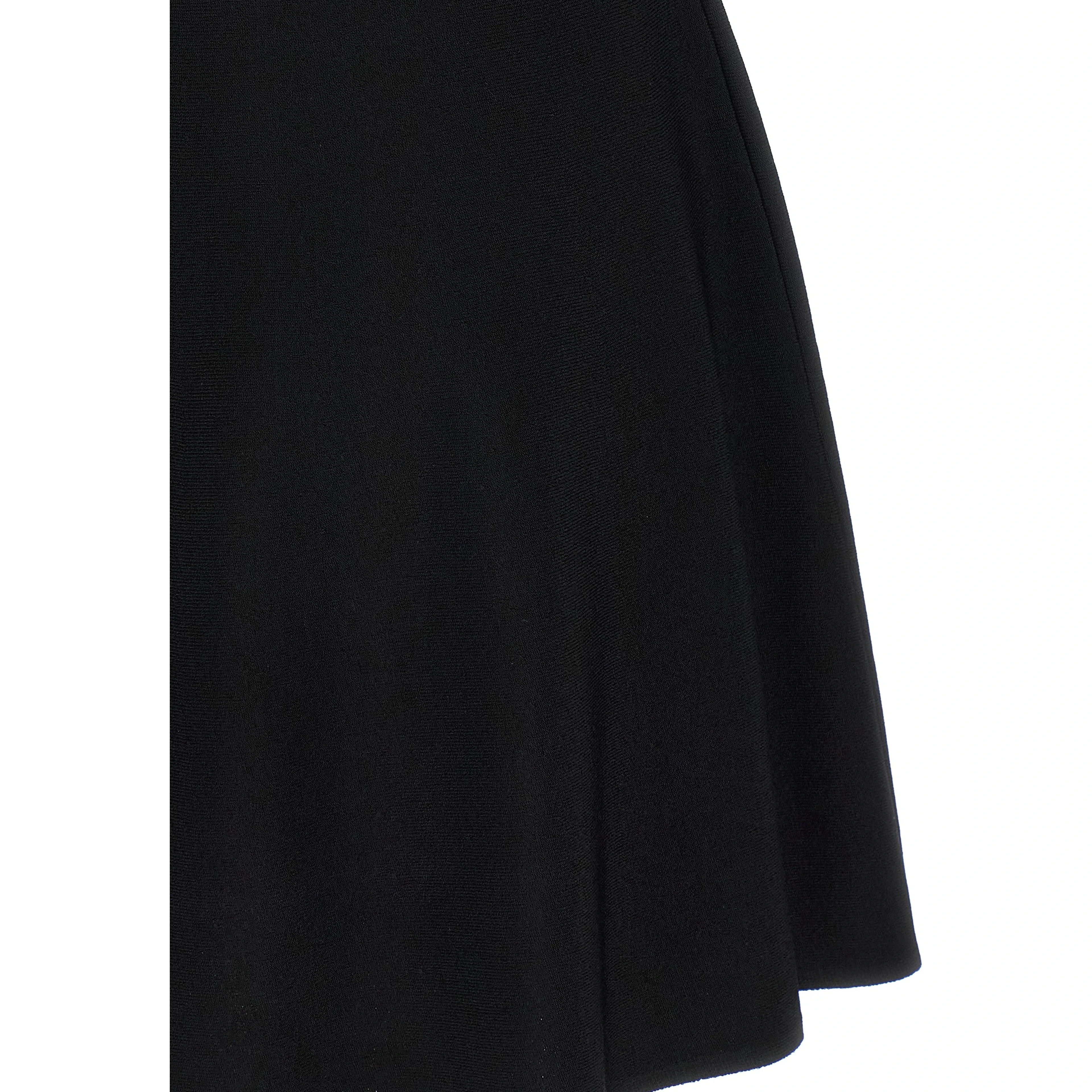 Black Viscose Short Dress