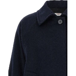 Blue Virgin Wool Coat