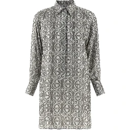 Gray Silk Short Dress