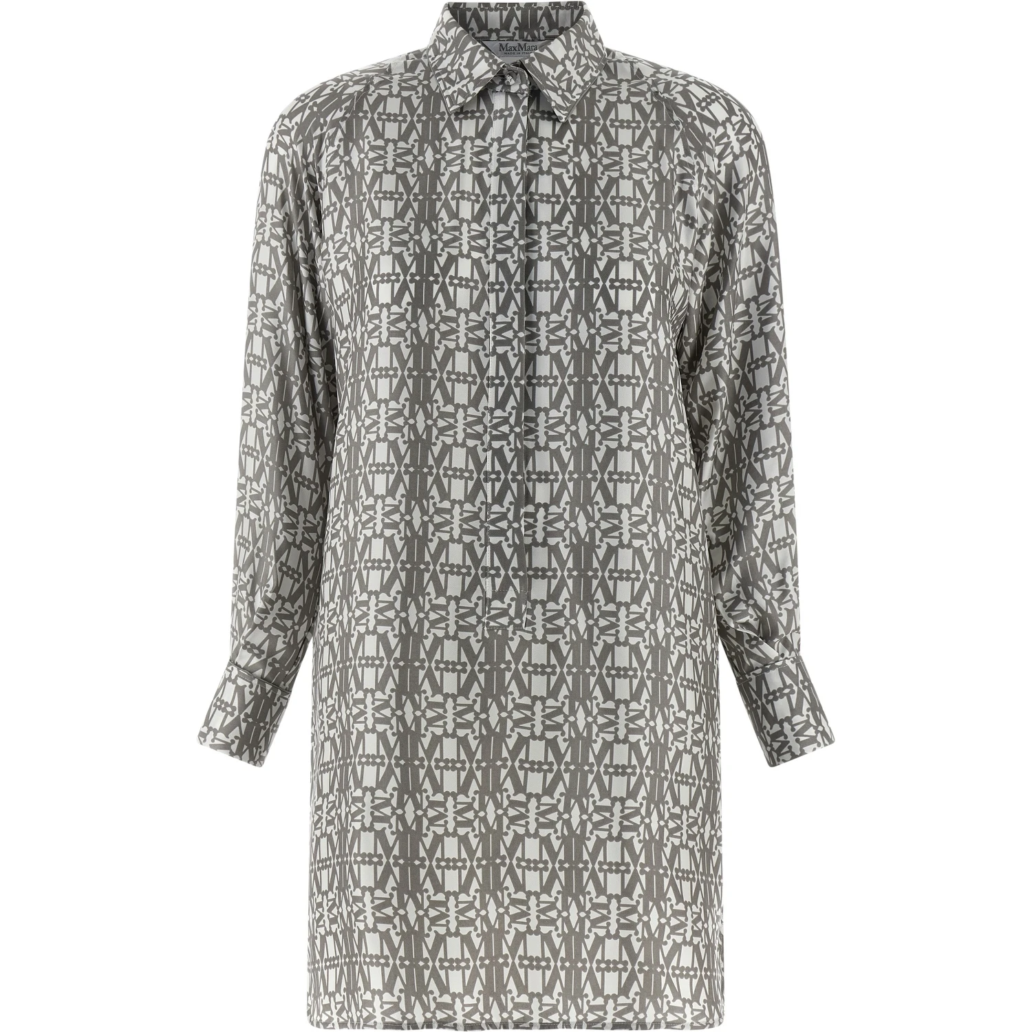 Gray Silk Short Dress