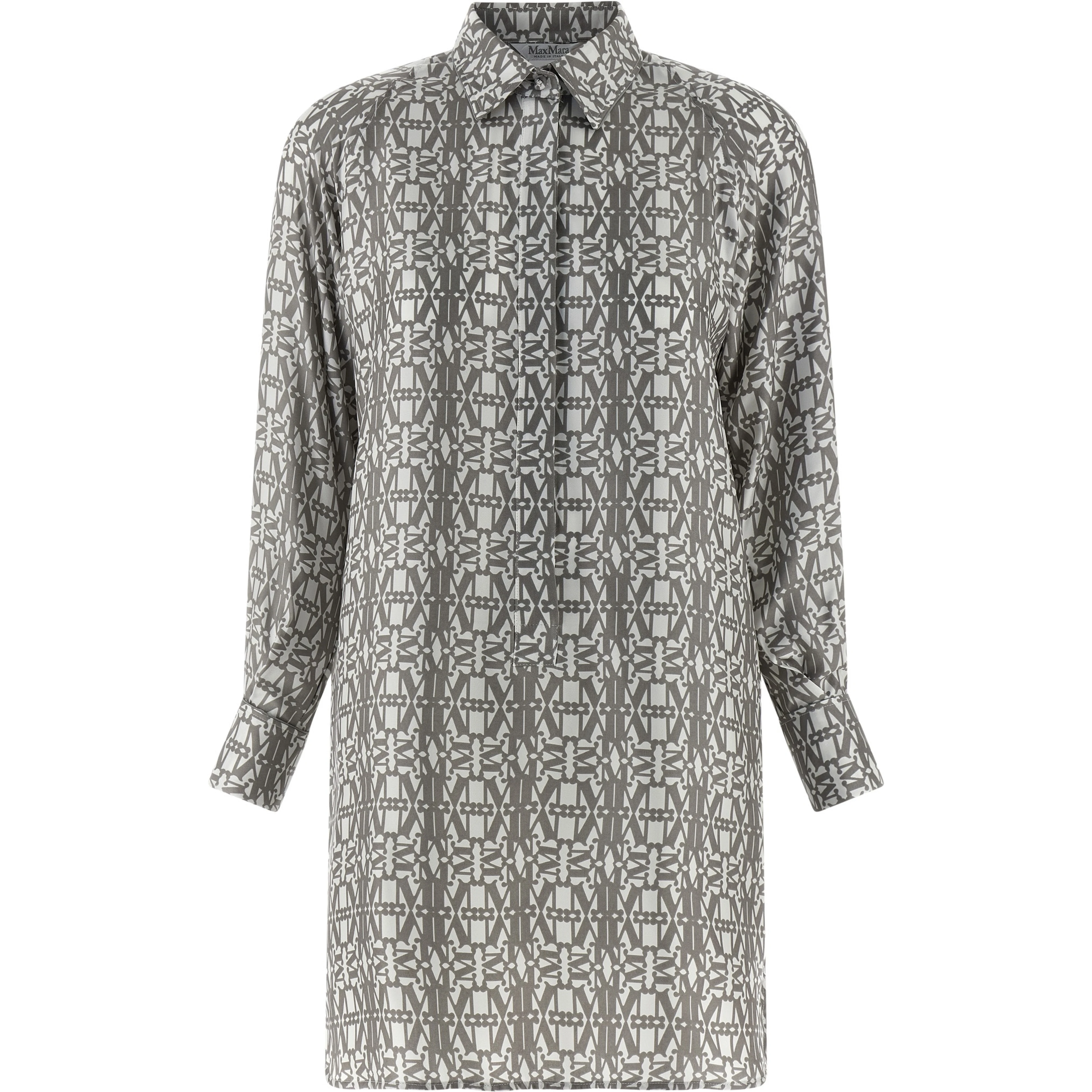 Gray Silk Short Dress