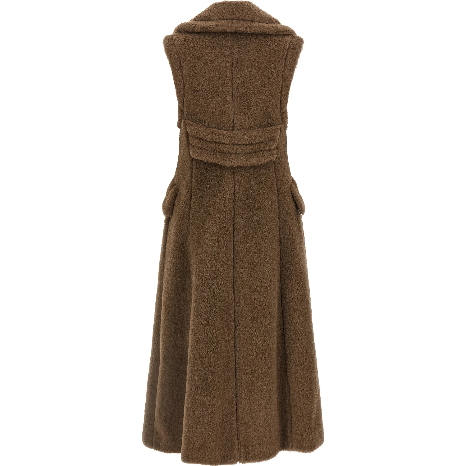 Brown Alpaca Leather Coat