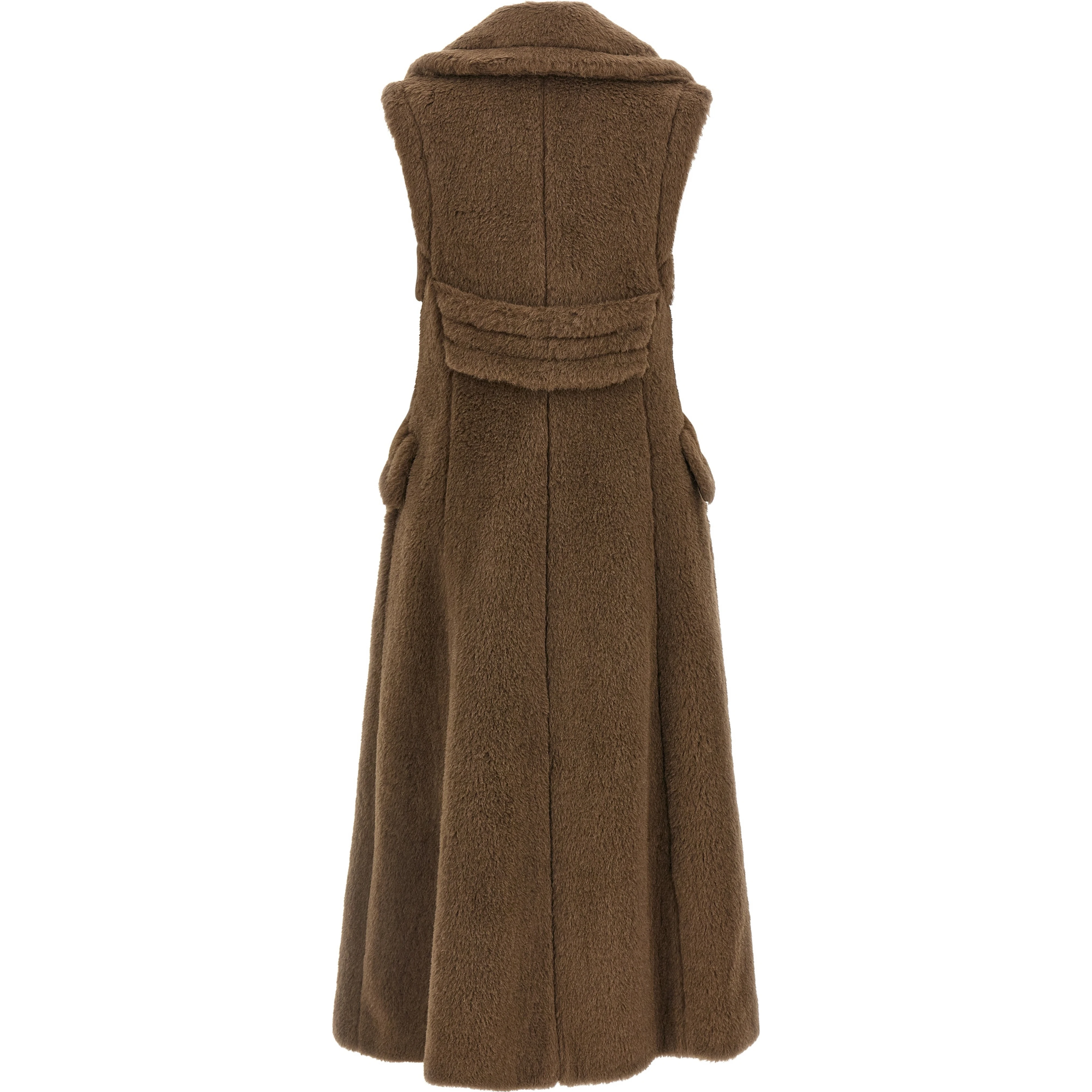 Brown Alpaca Leather Coat