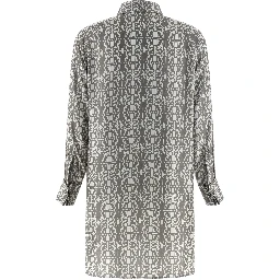 Gray Silk Short Dress