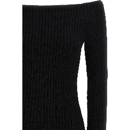 Black Wool Long Dress