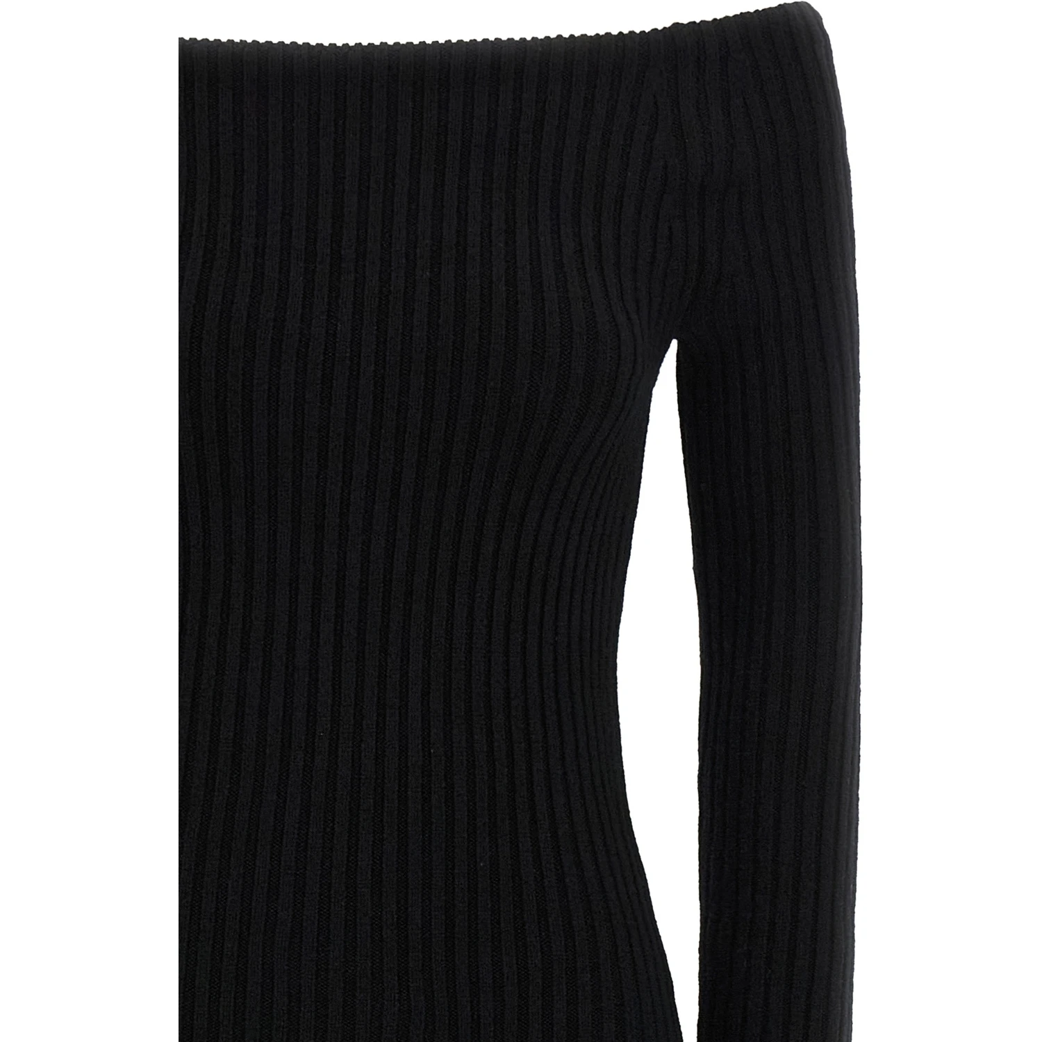 Black Wool Long Dress