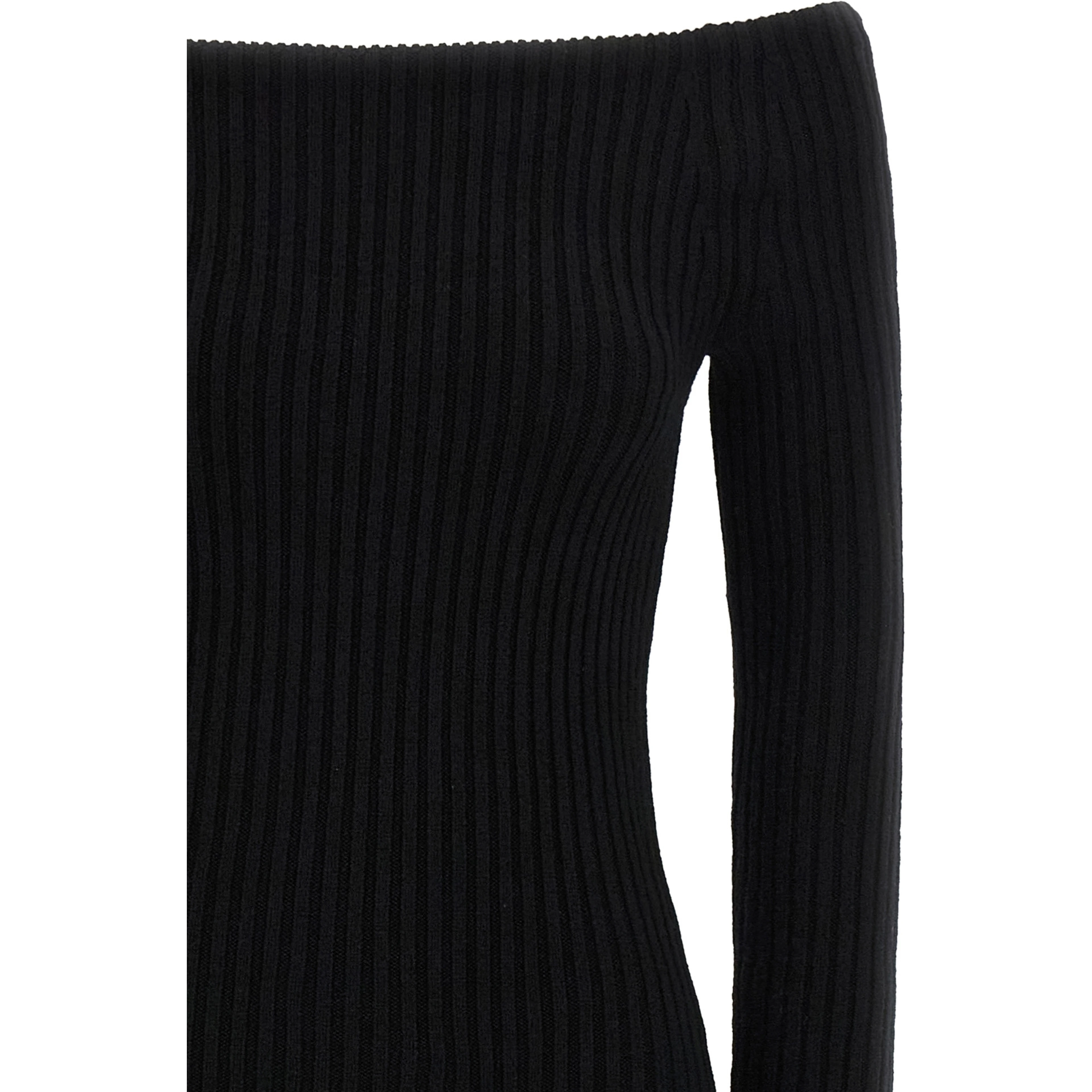 Black Wool Long Dress