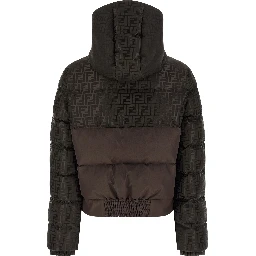 Brown Cotton Full-Length Jacket