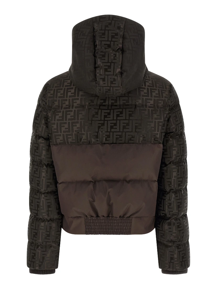 Brown Cotton Full-Length Jacket