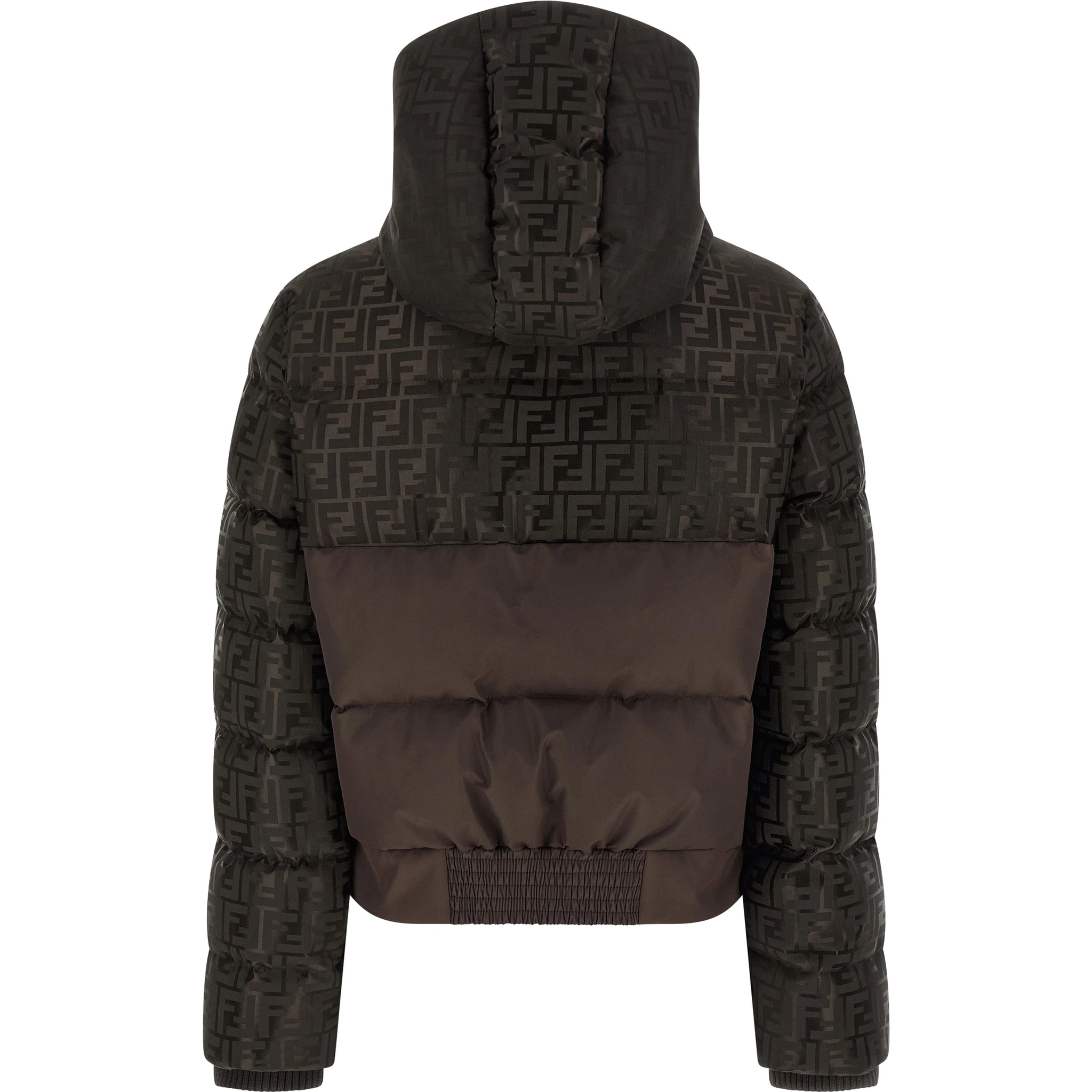 Brown Cotton Full-Length Jacket