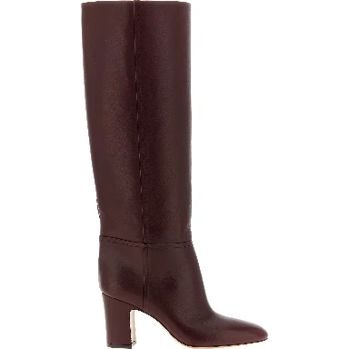 Bordeaux Leather Over The Knee