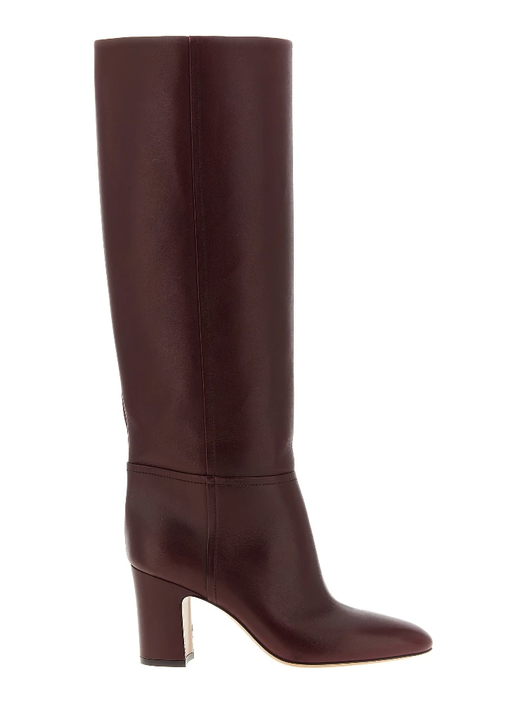 Bordeaux Leather Over The Knee