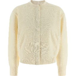 White Virgin Wool Cardigan