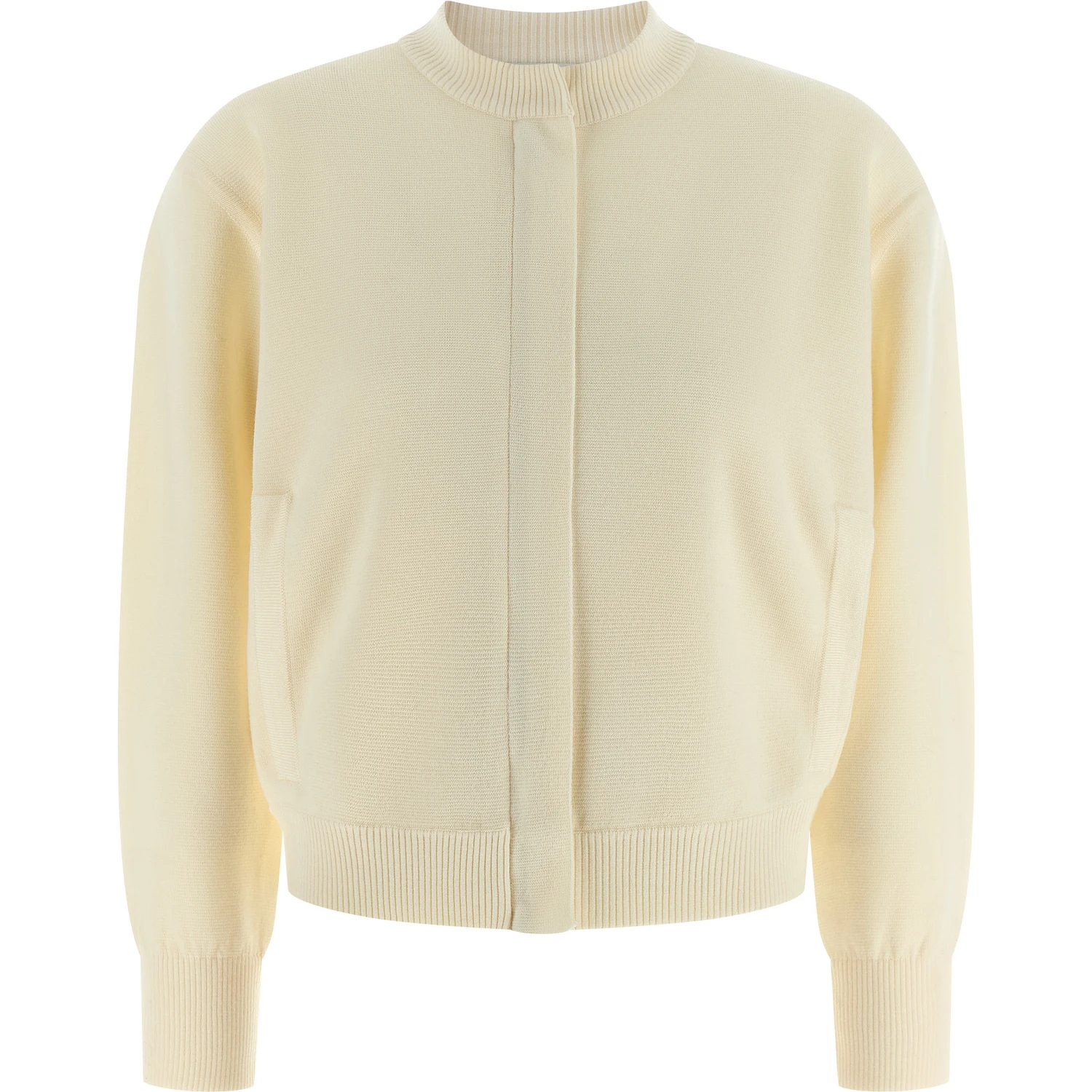 White Virgin Wool Cardigan