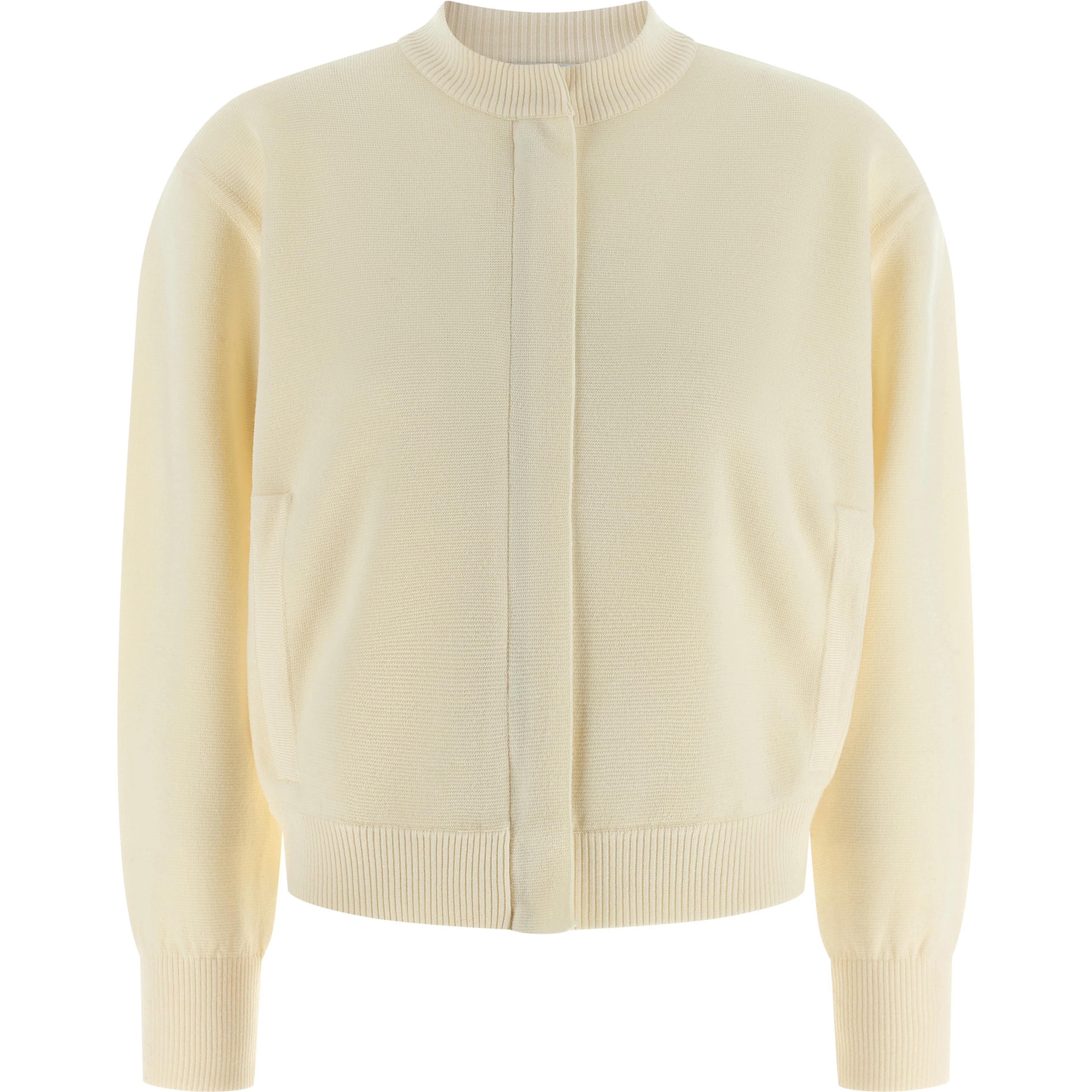 White Virgin Wool Cardigan