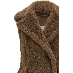 Brown Alpaca Leather Coat