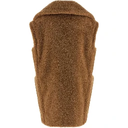 Beige Wool Sleeveless Jacket