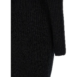 Black Wool Long Dress