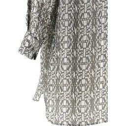 Gray Silk Short Dress