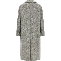 Gray Alpaca Leather Coat
