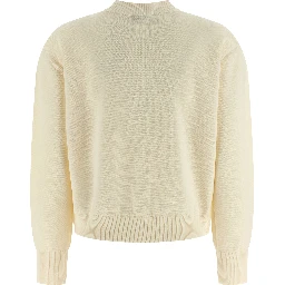 White Virgin Wool Cardigan
