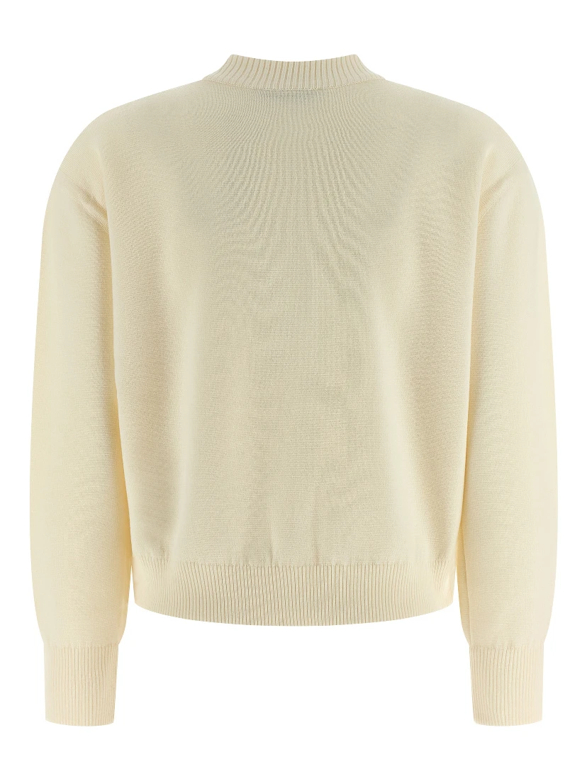 White Virgin Wool Cardigan