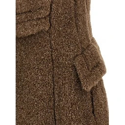 Brown Alpaca Leather Coat