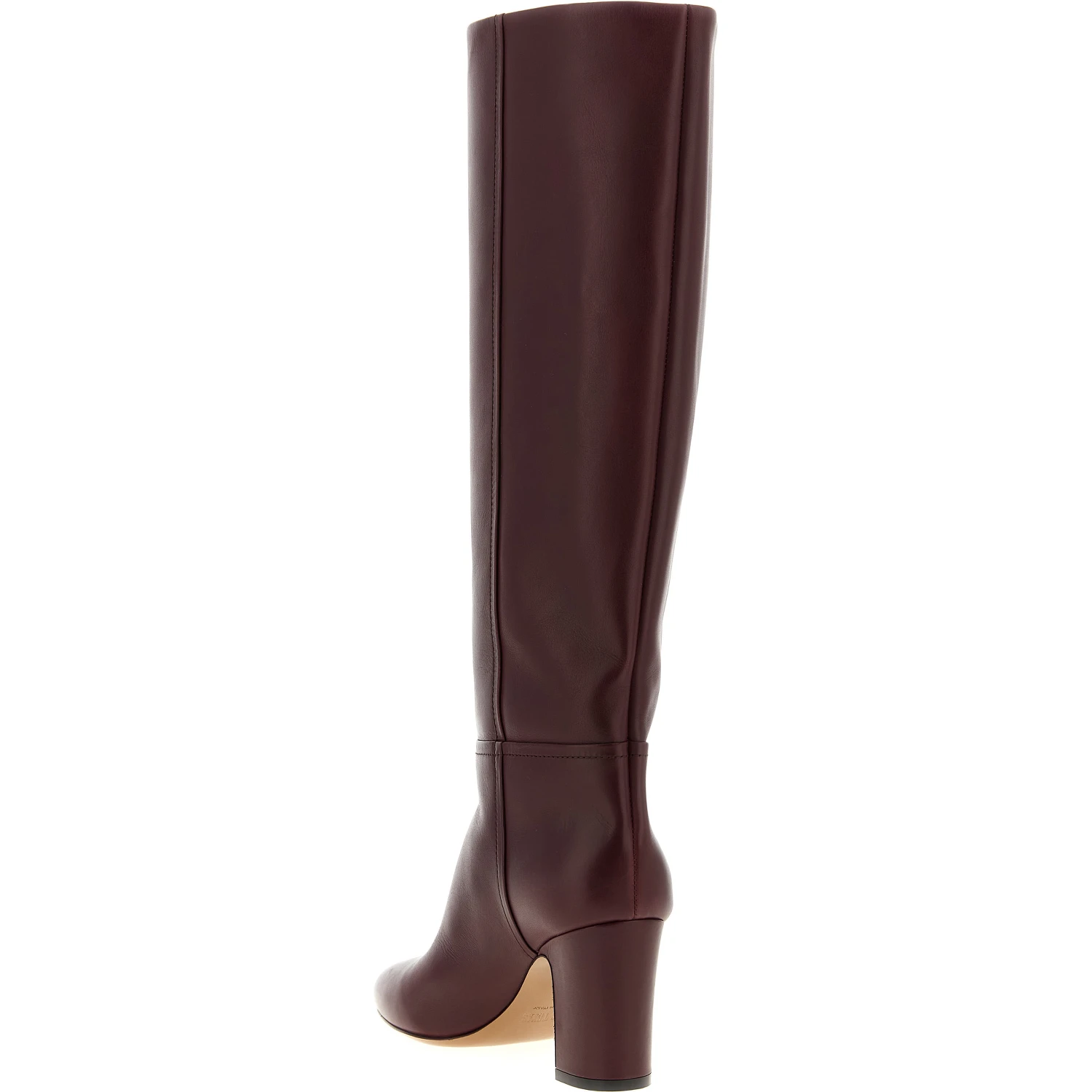Bordeaux Leather Over The Knee