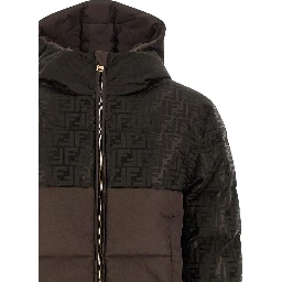 Brown Cotton Full-Length Jacket