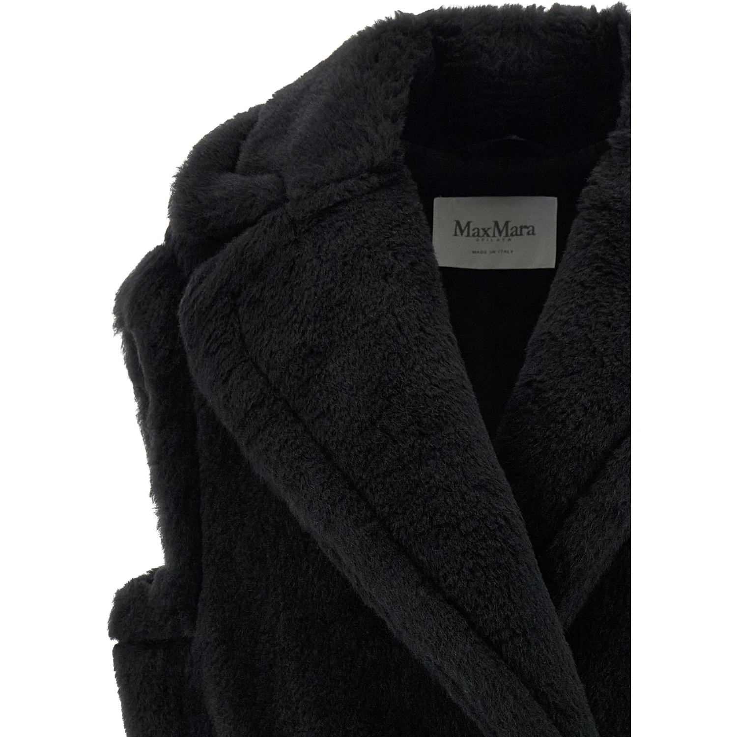 Black Alpaca Leather Sleeveless Jacket