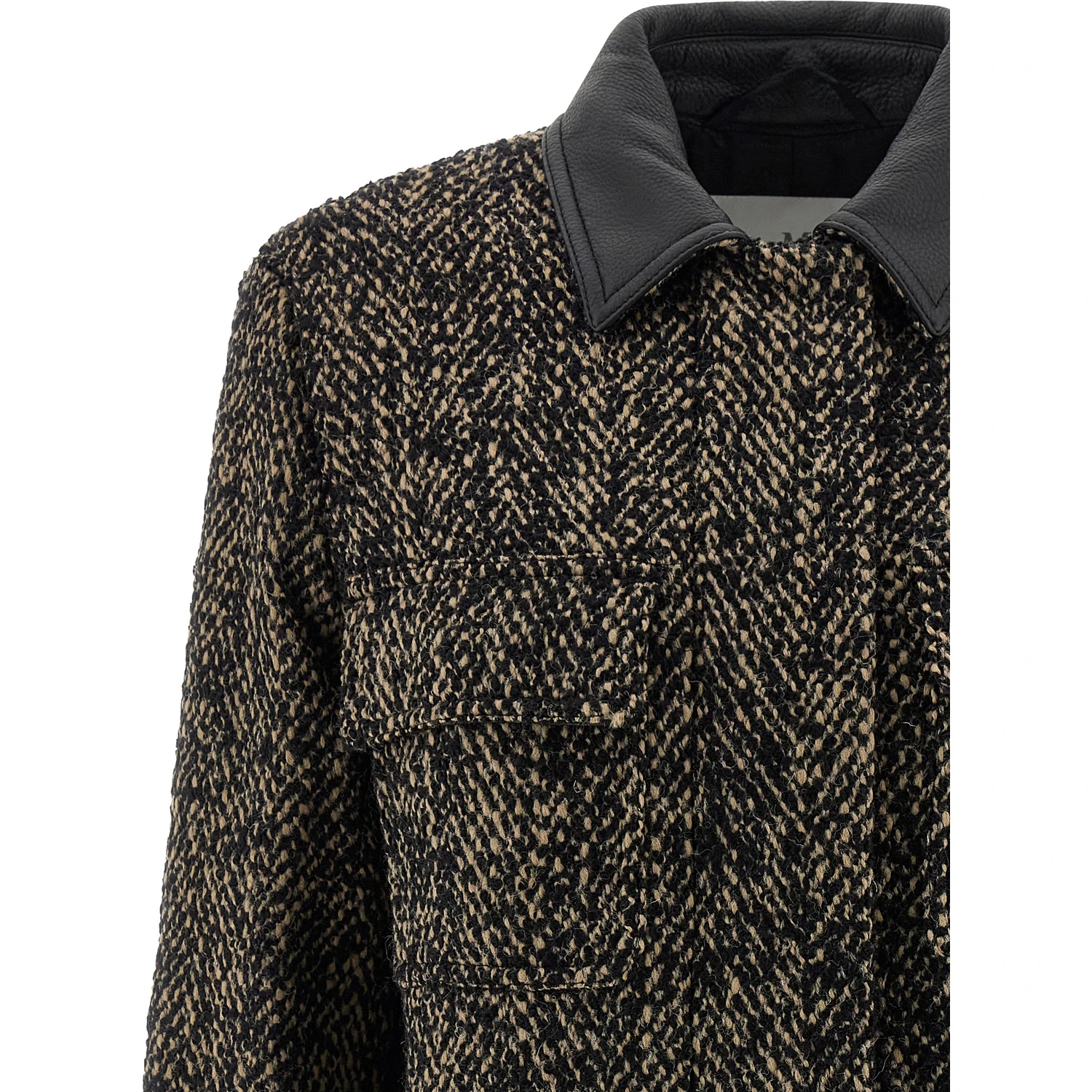 Multicolor Virgin Wool Shell Jacket