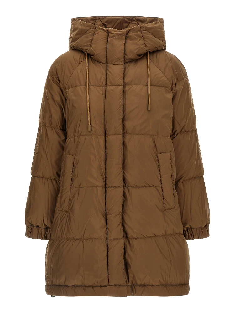 Brown Polyester Parka