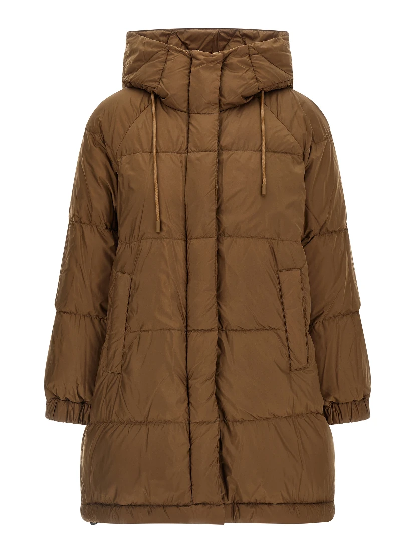 Brown Polyester Parka