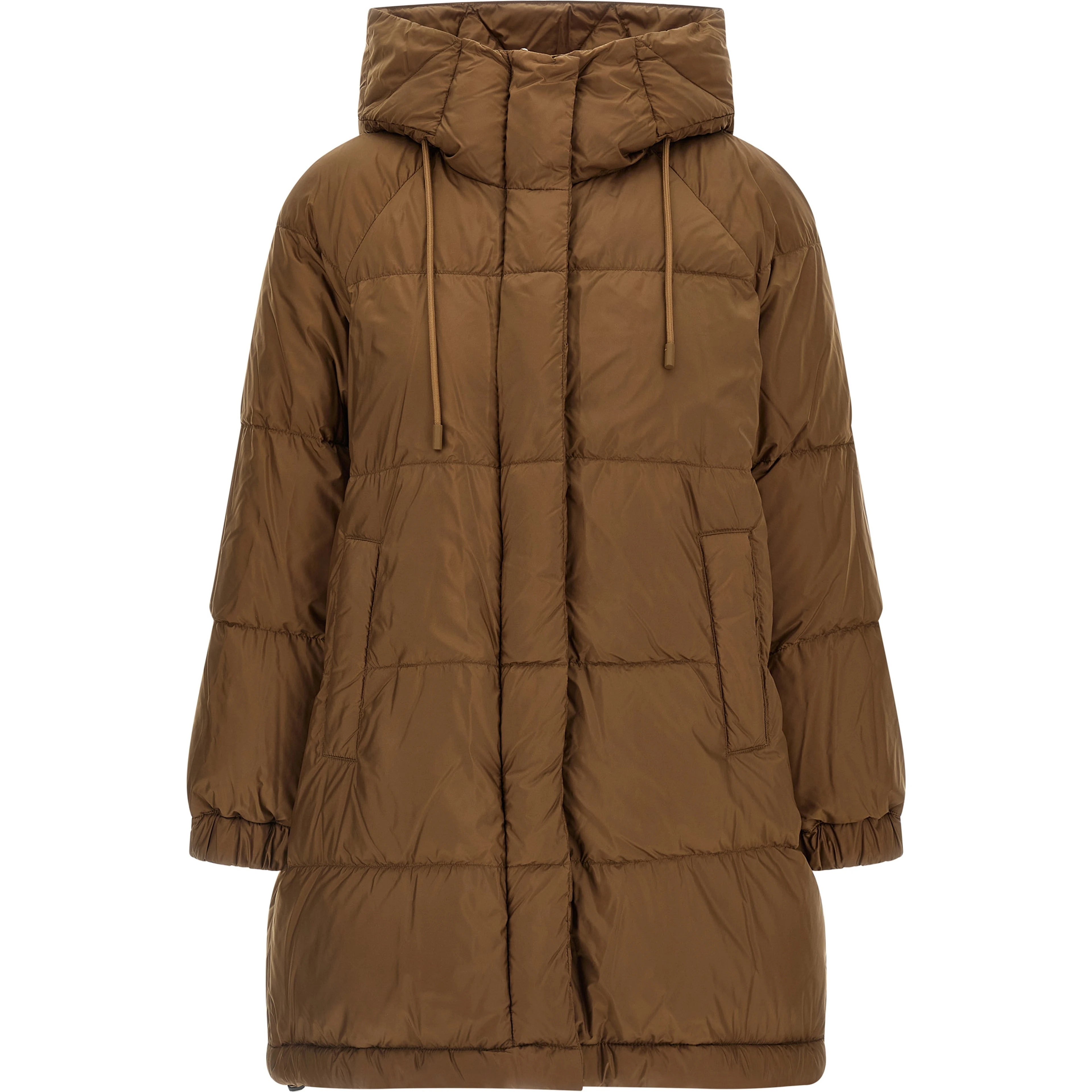 Brown Polyester Parka