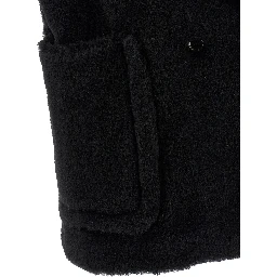 Black Alpaca Leather Sleeveless Jacket
