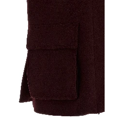 Bordeaux Virgin Wool Sleeveless Jacket
