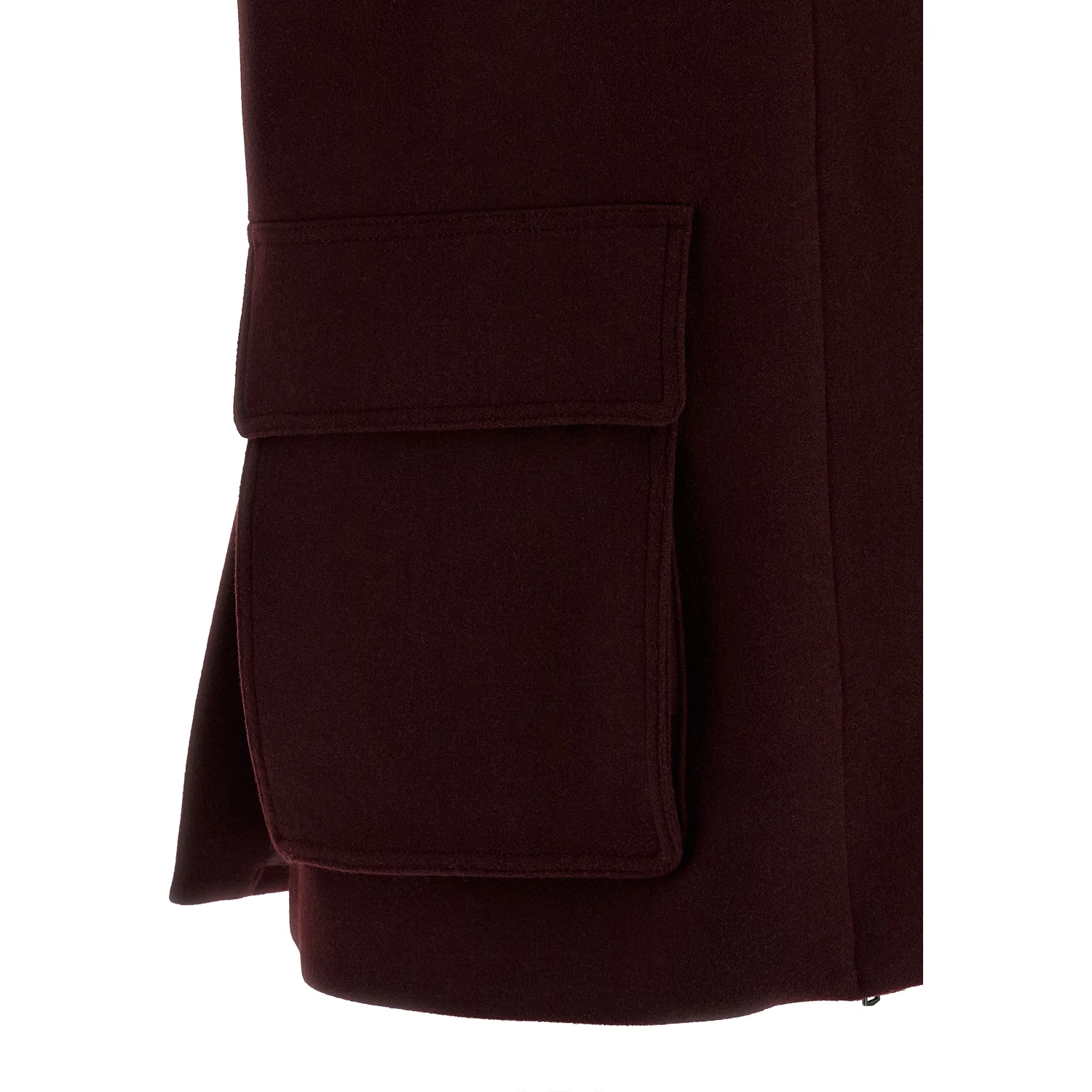 Bordeaux Virgin Wool Sleeveless Jacket
