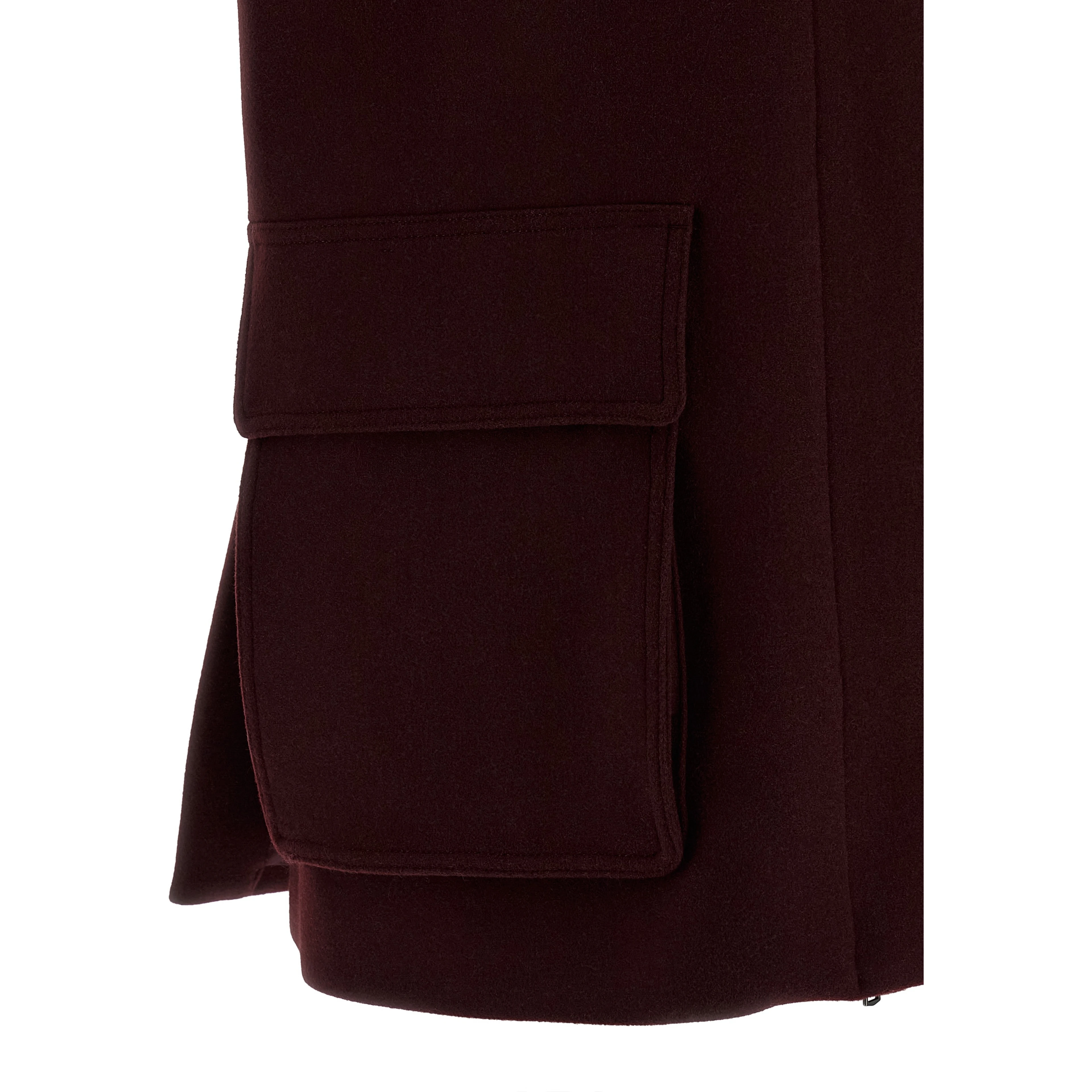 Bordeaux Virgin Wool Sleeveless Jacket