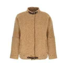 Beige Cashmere Bomber