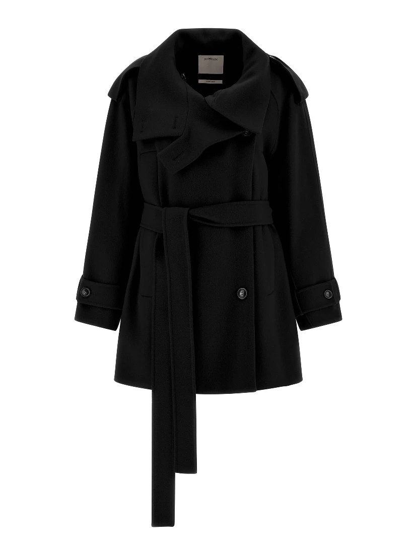 Black Virgin Wool Coat