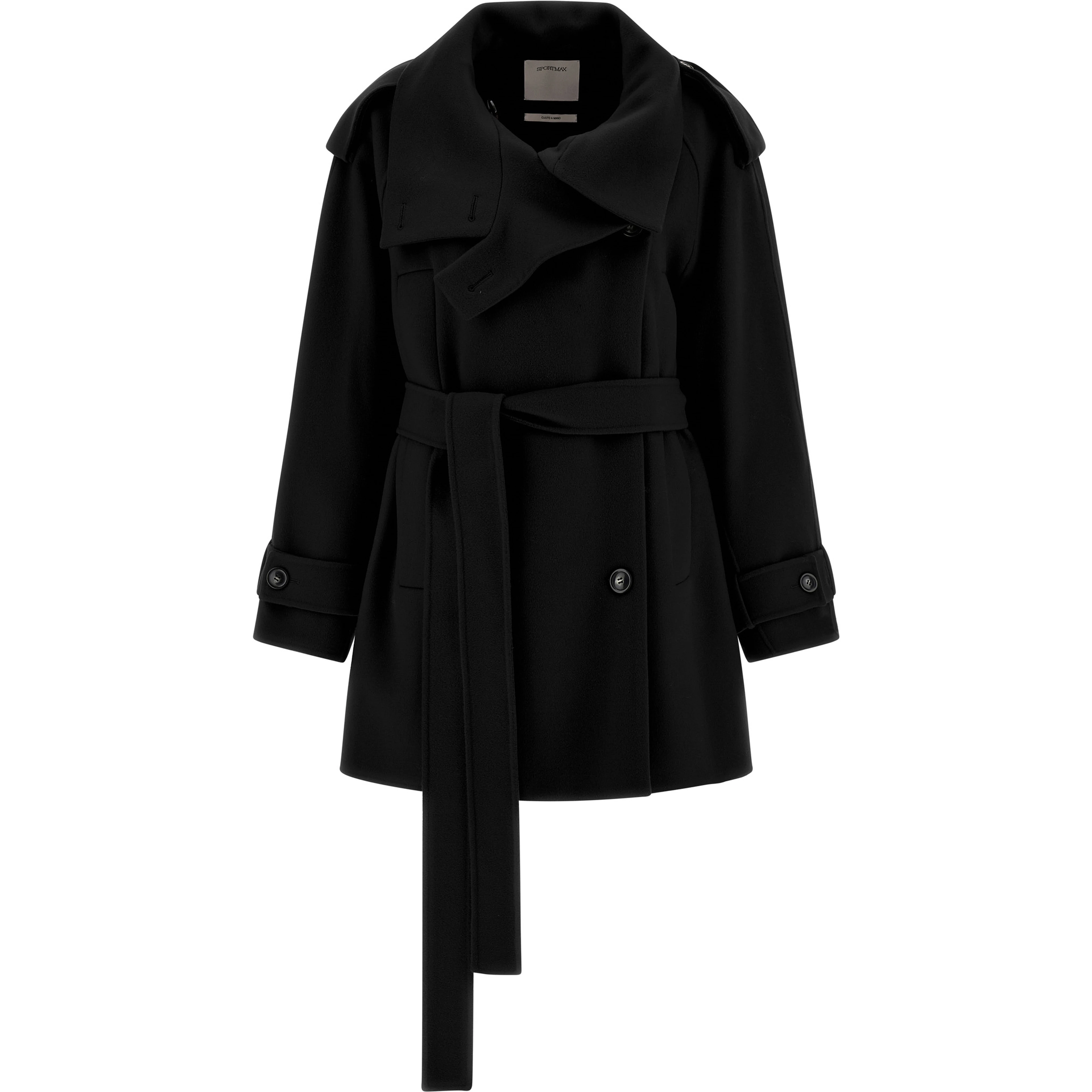 Black Virgin Wool Coat