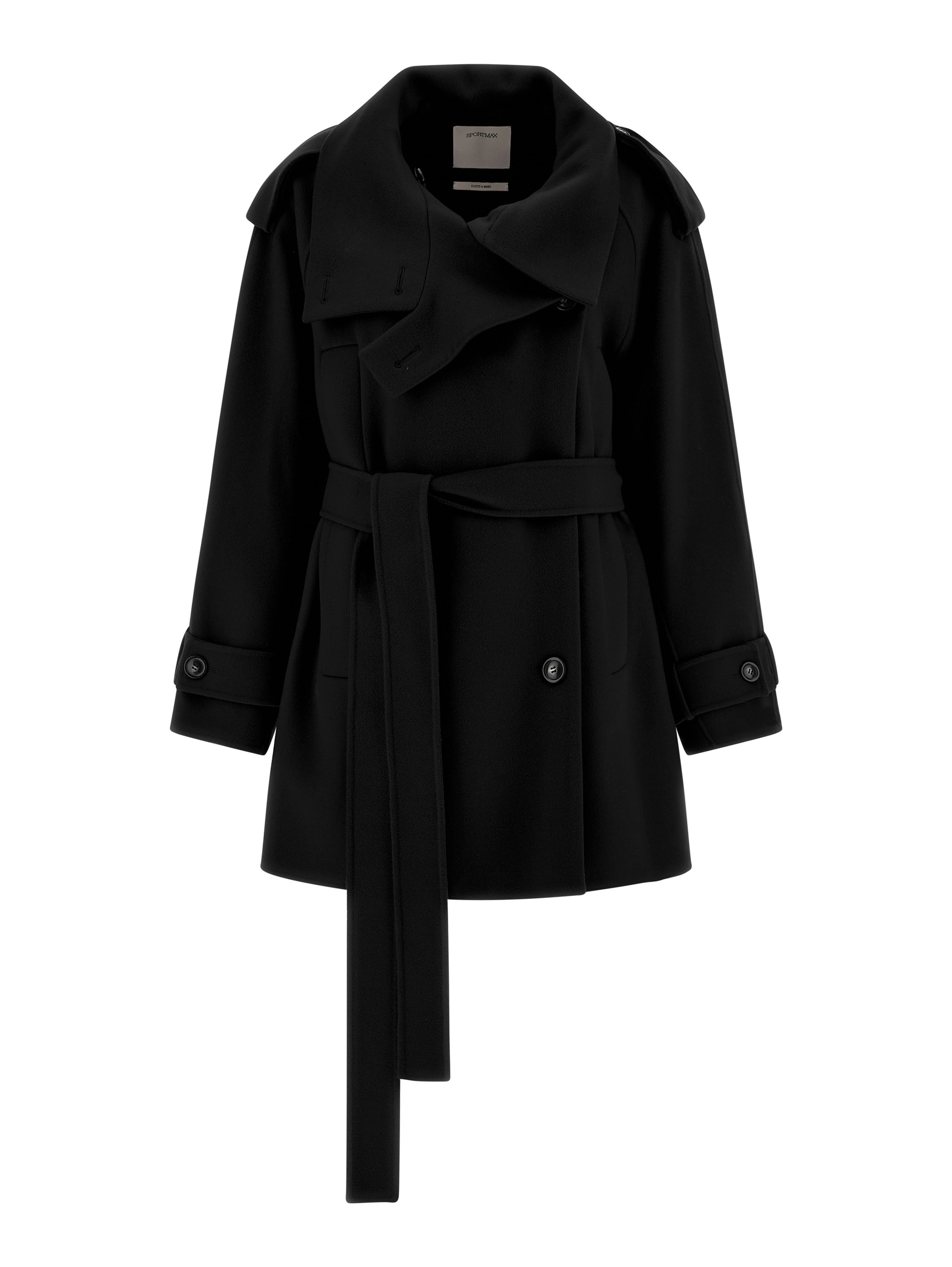 Black Virgin Wool Coat